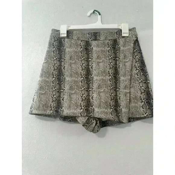 Brown‎ snakeskin shorts / skirts size L - Picture 1 of 5